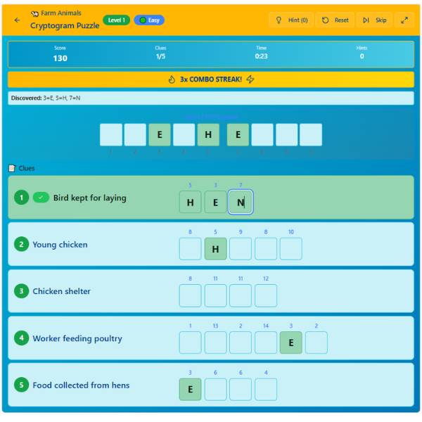 Educational Game & Worksheet Maker | Play to Learn Games