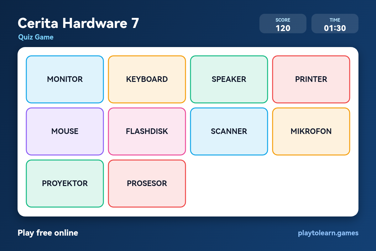💍 Accessories quiz game — printable worksheet preview — for 7th Grade