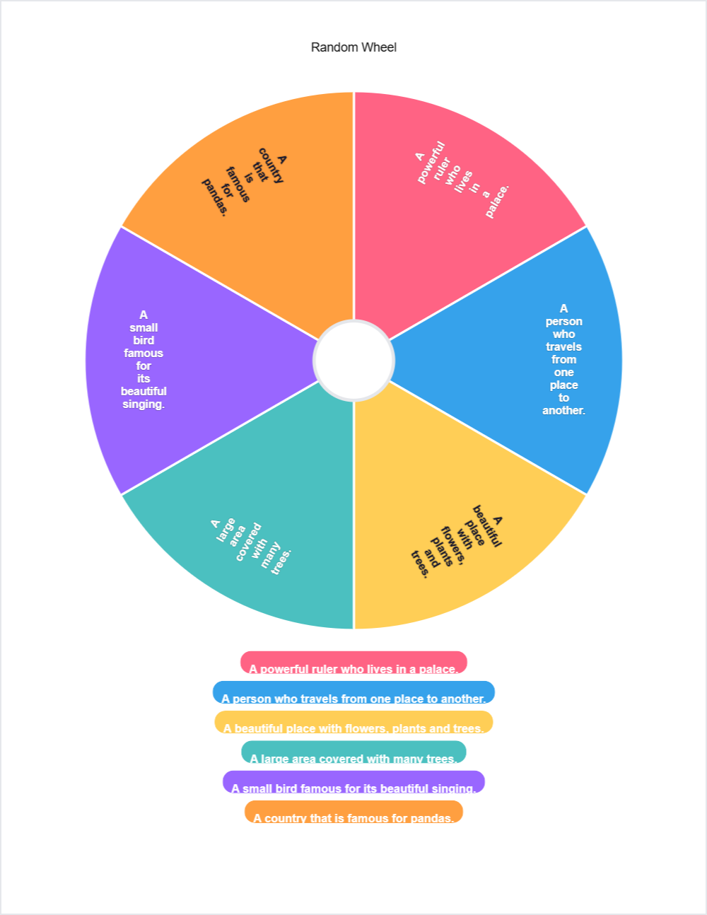 🎨 Art & Creativity randomwheel — printable worksheet preview — for 4th Grade