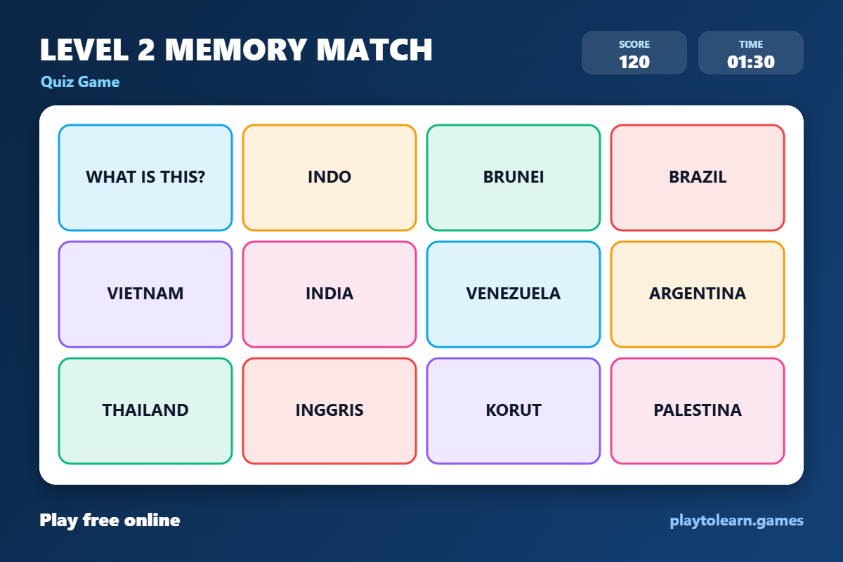 🗺️ Countries & Continents quiz game — printable worksheet preview — for College