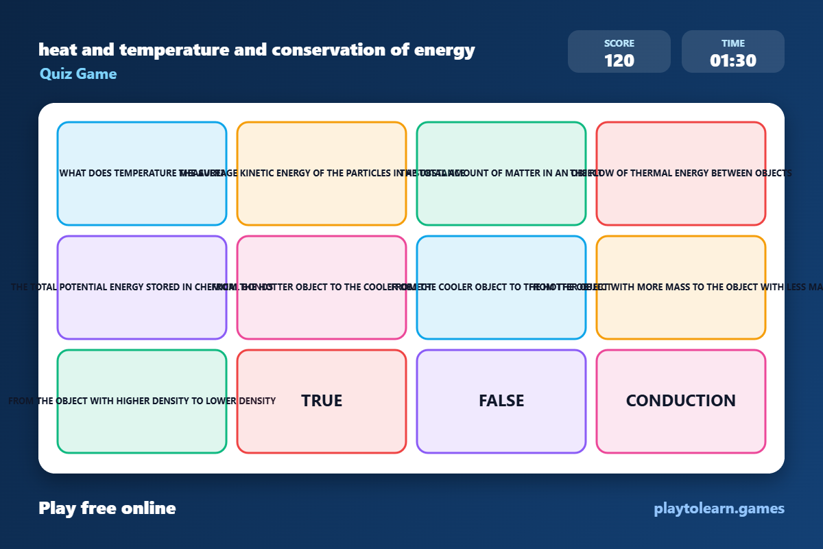 🧪 Science quiz game — printable worksheet preview — for 7th Grade