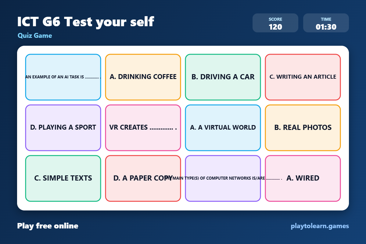 🐻 Animals quiz game — printable worksheet preview — for 5th Grade, 6th Grade