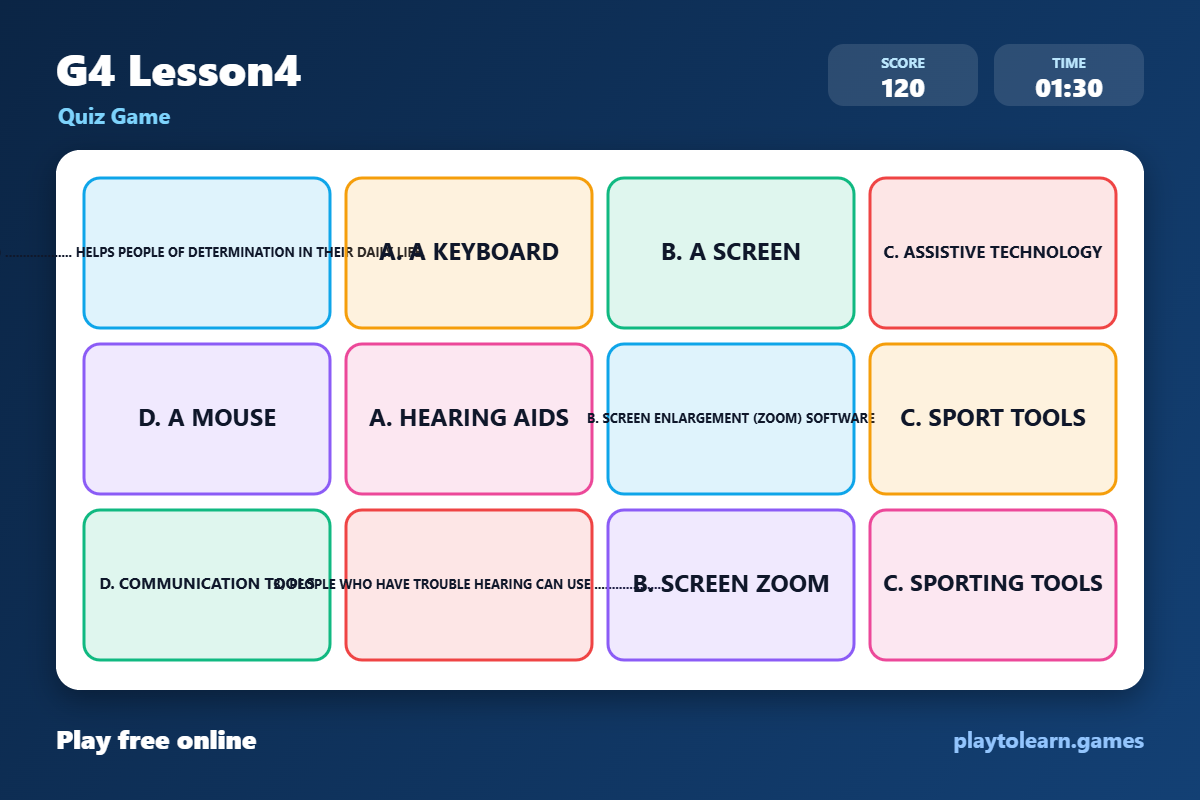 🛏️ Bedroom quiz game — printable worksheet preview — for 4th Grade
