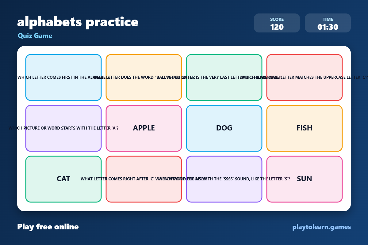 🎨 Art & Creativity quiz game — printable worksheet preview — for Kindergarten
