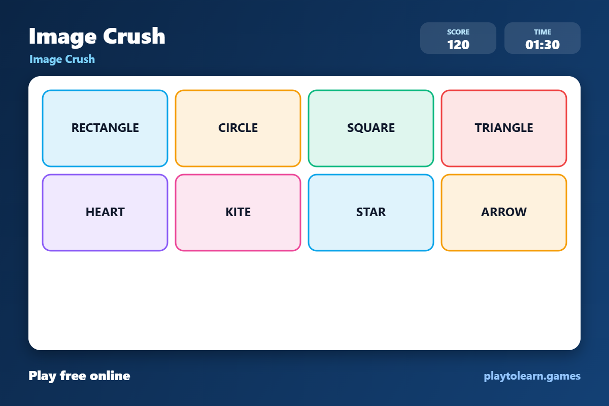 🔷 Shapes image crush — printable worksheet preview — for Kindergarten, Pre-K, 1st Grade, 2nd Grade, 3rd Grade