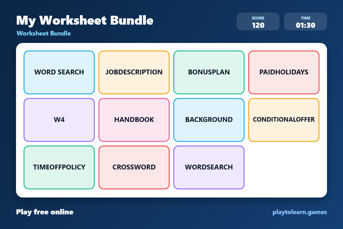 💼 jobs and occupations worksheet bundle — printable worksheet preview — for Adult
