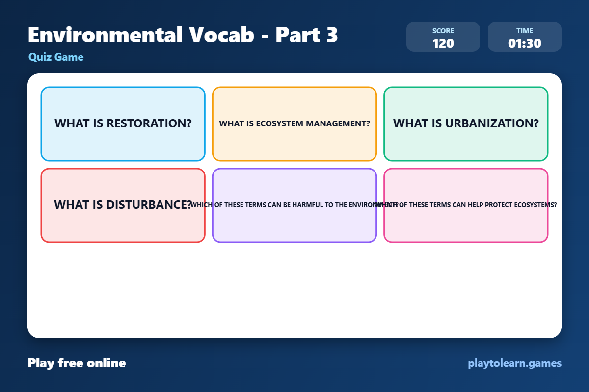 ♻️ Recycling & Environment quiz game — printable worksheet preview — for 8th Grade