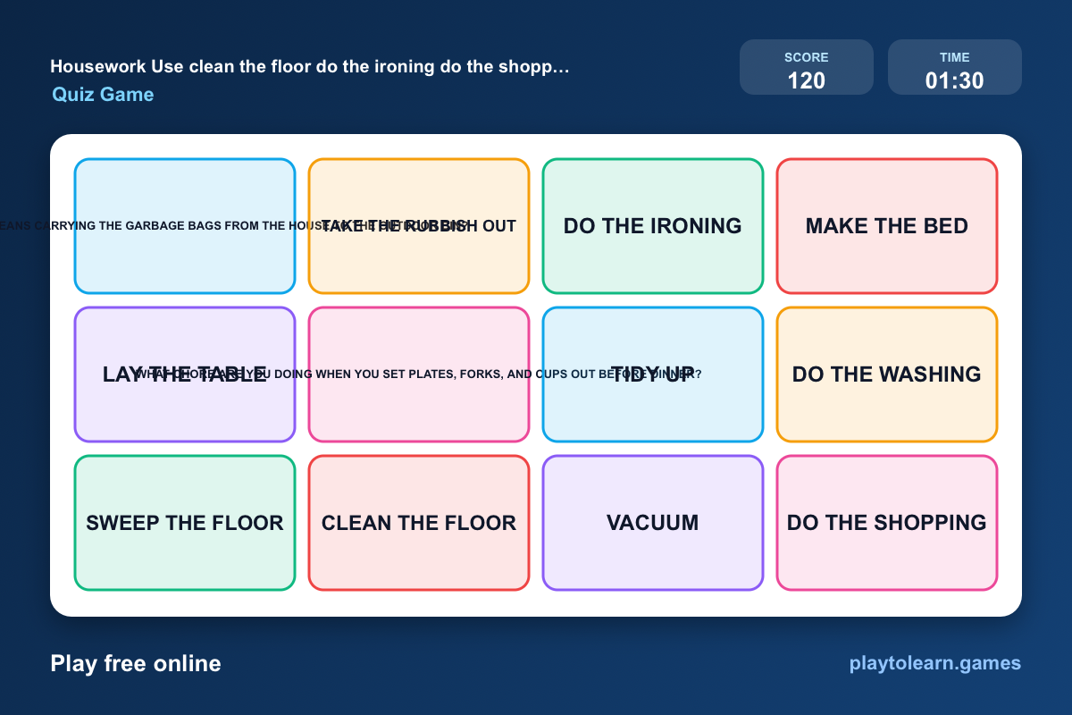 🛁 Bathroom quiz game — printable worksheet preview — for 5th Grade