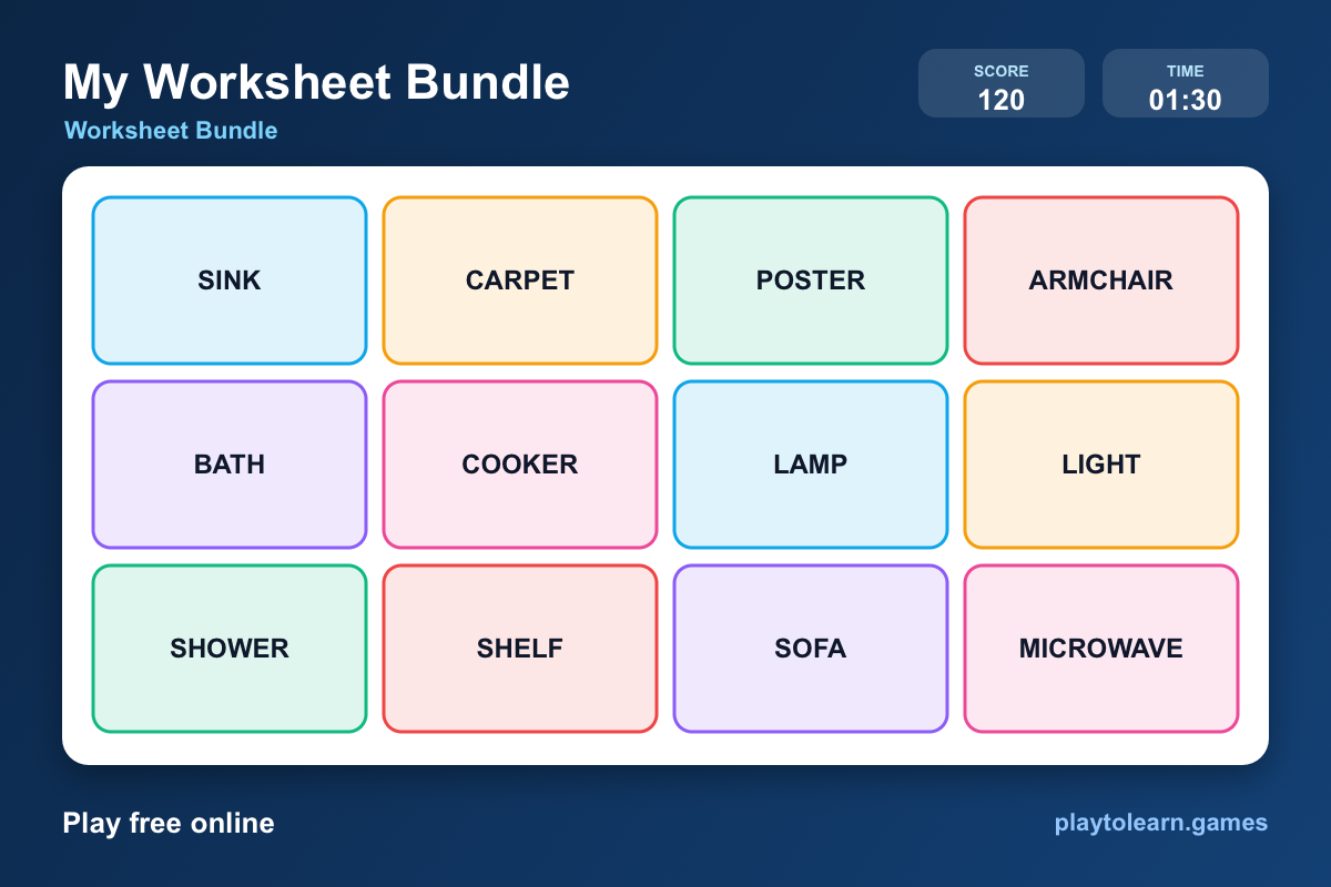 🛁 Bathroom worksheet bundle — printable worksheet preview — for 5th Grade